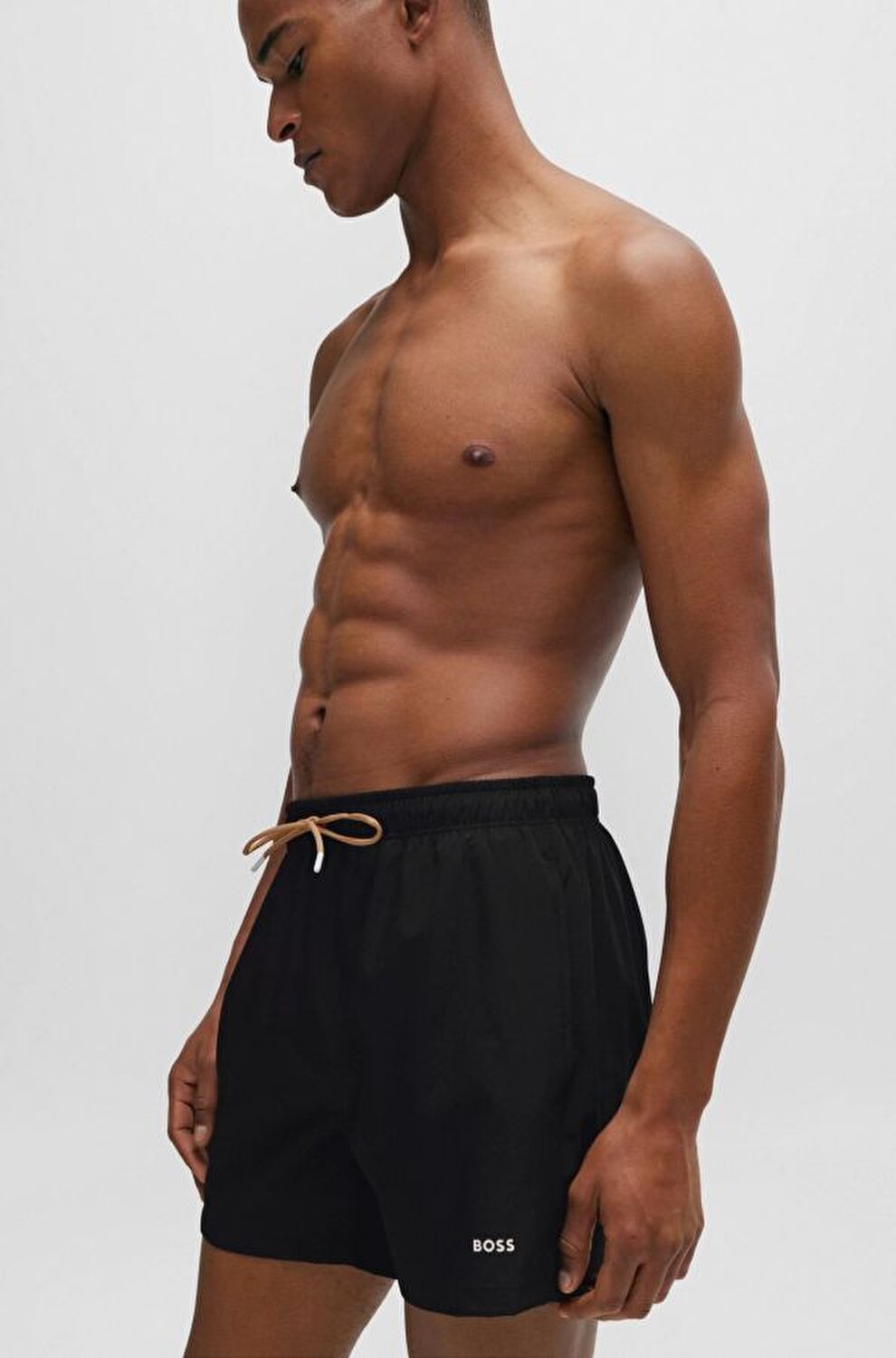 SİYAH LOGOLU ERKEK MAYO ŞORT