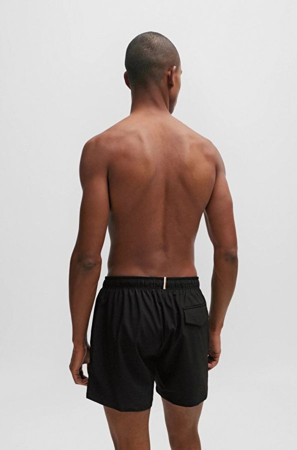 SİYAH LOGOLU ERKEK MAYO ŞORT