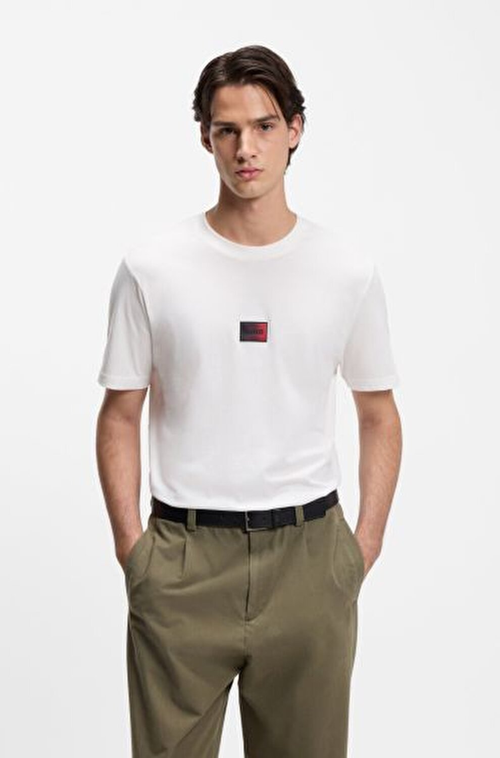 BEYAZ LOGOLU ERKEK T-SHIRT