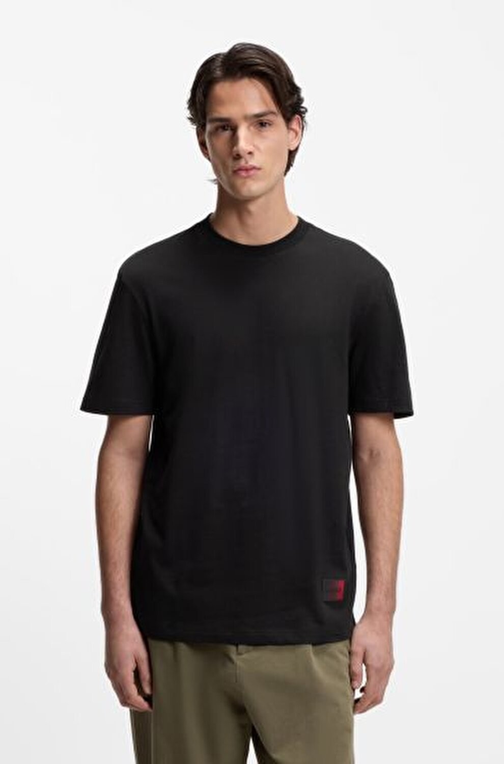 SİYAH LOGOLU ERKEK T-SHIRT