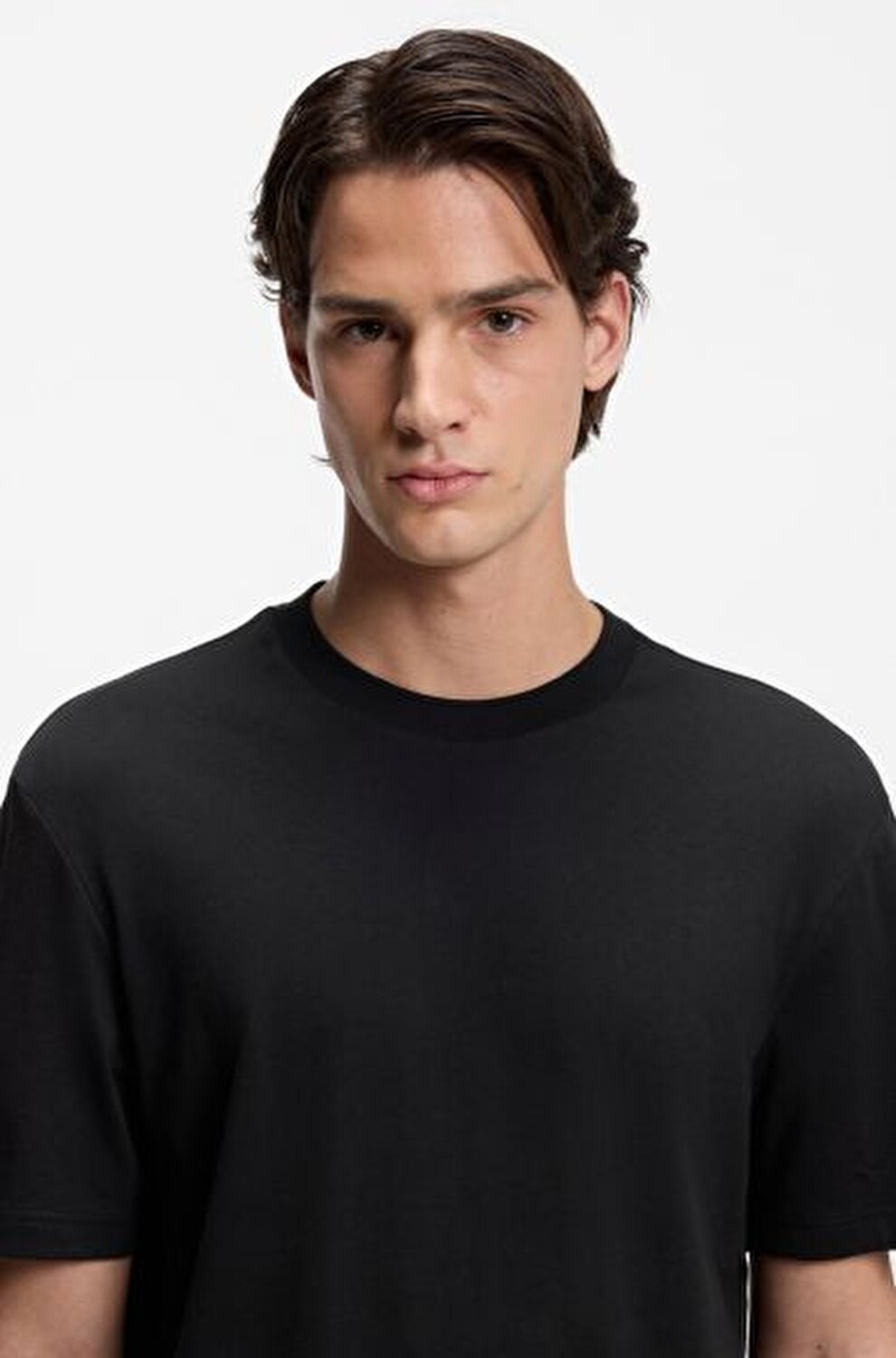 SİYAH LOGOLU ERKEK T-SHIRT