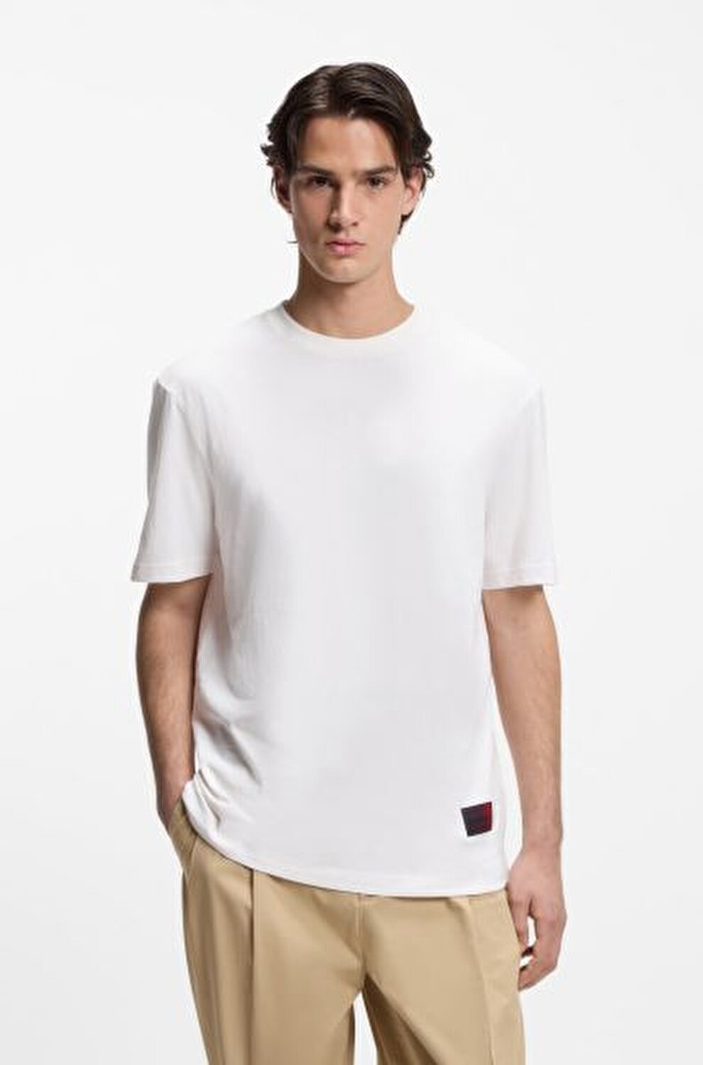 BEYAZ LOGOLU ERKEK T-SHIRT