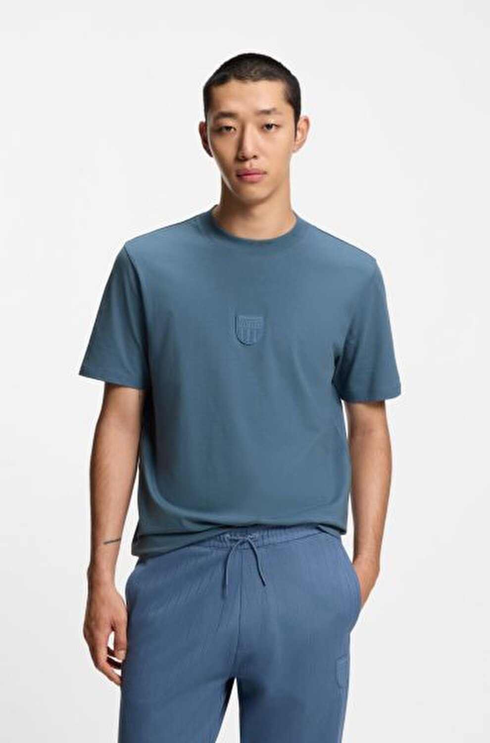 MAVİ LOGOLU ERKEK T-SHIRT