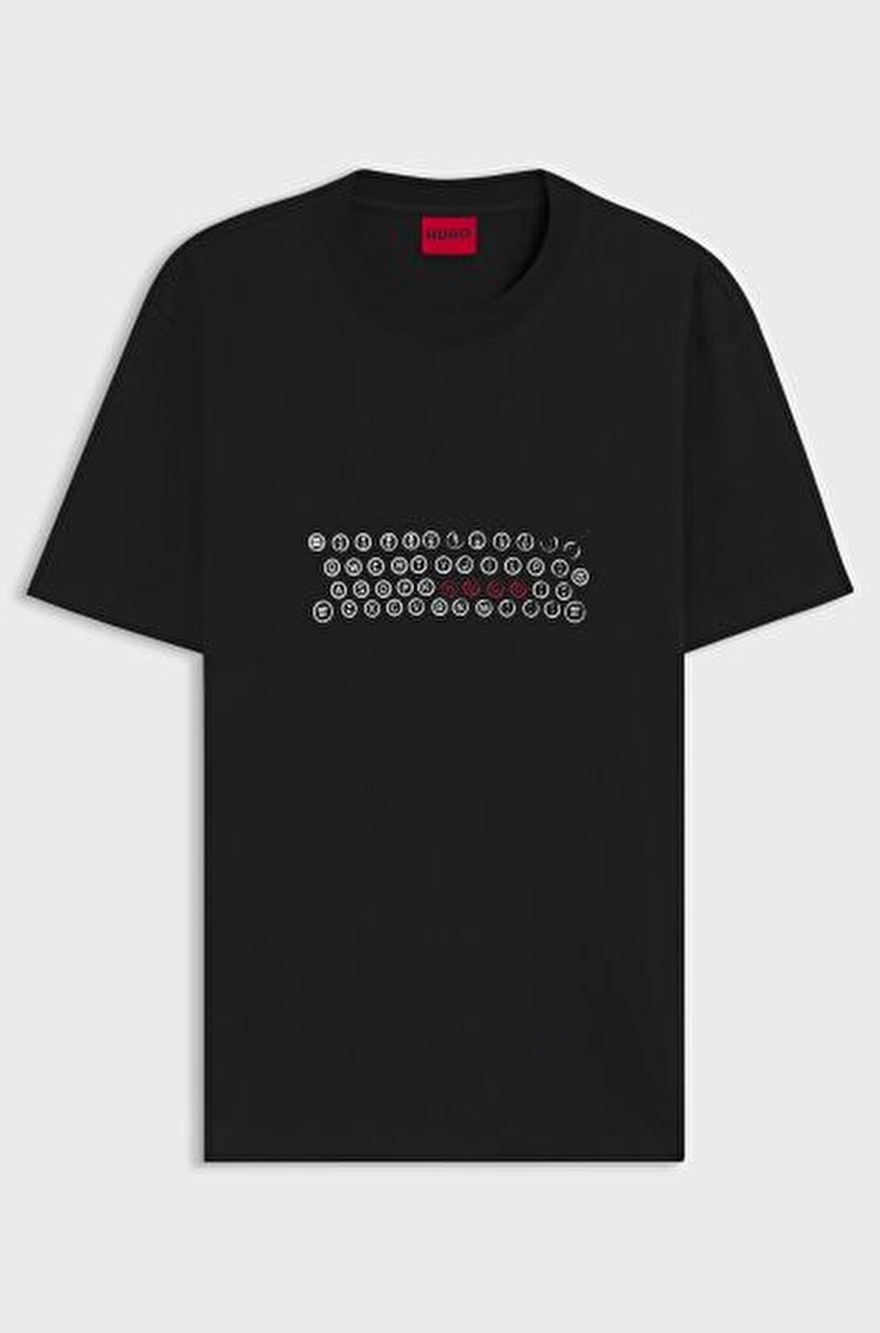 SİYAH BASKILI ERKEK T-SHIRT