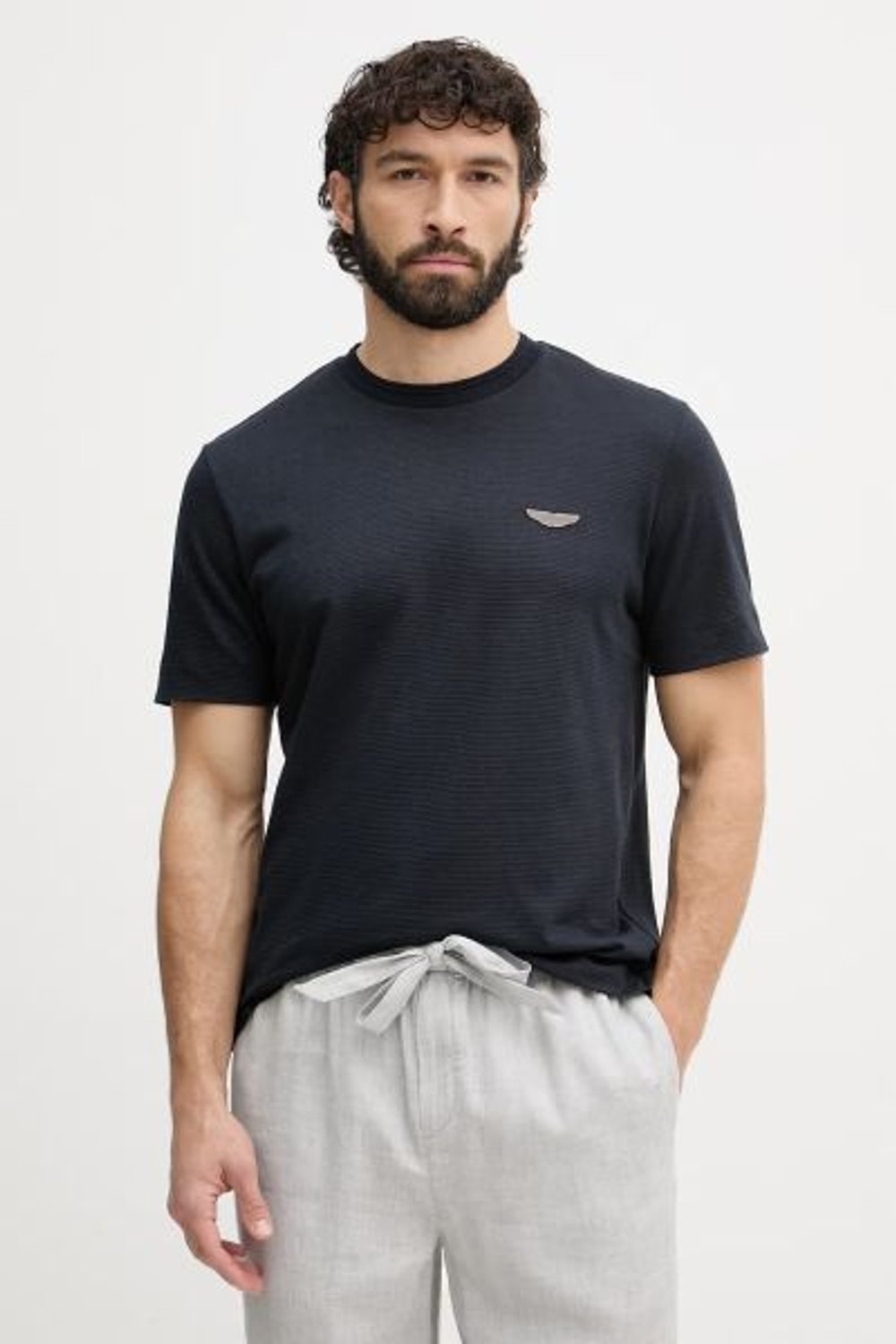 LACİVERT LOGOLU ERKEK T-SHIRT