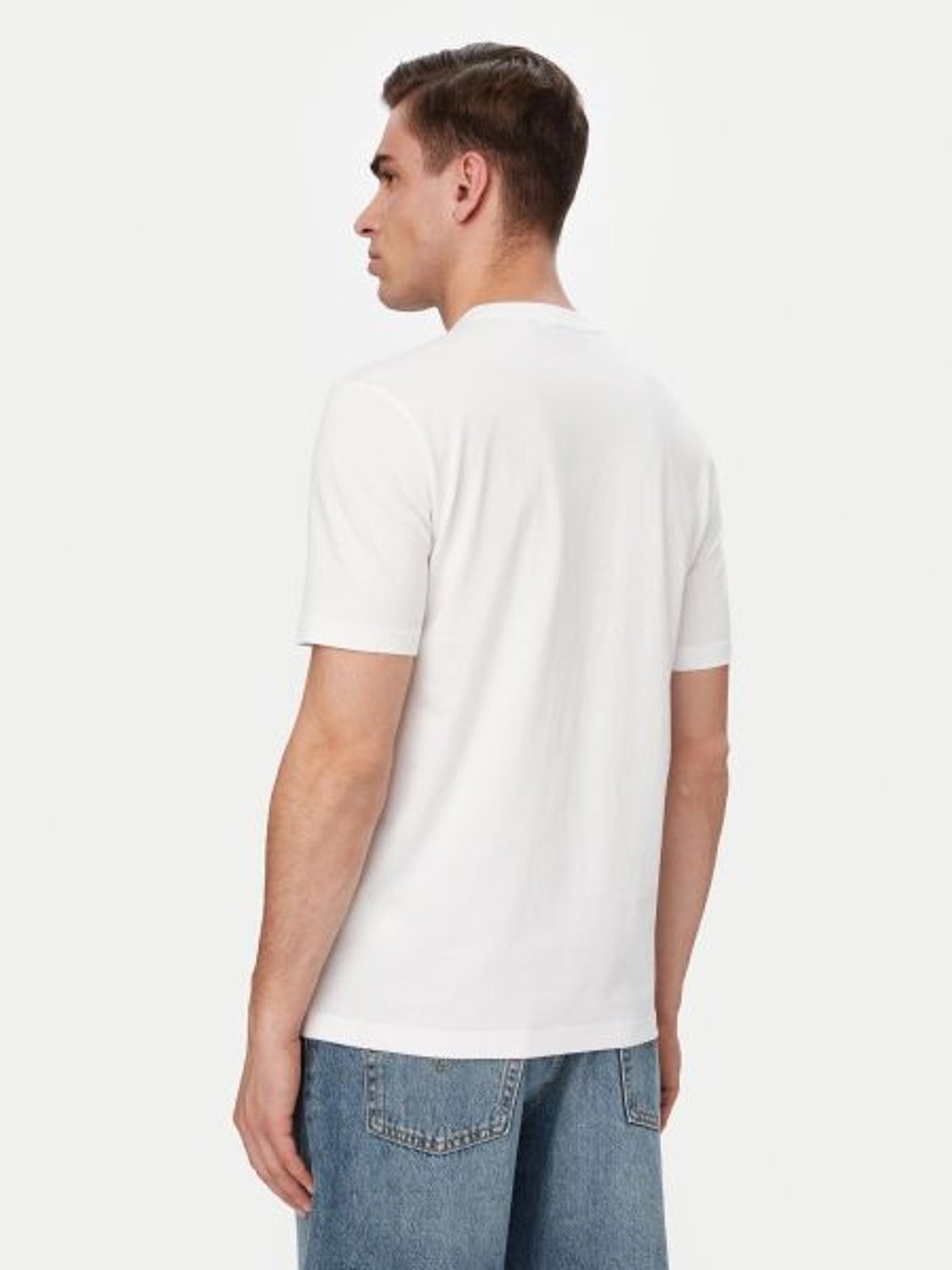 BEYAZ BASKILI ERKEK T-SHIRT