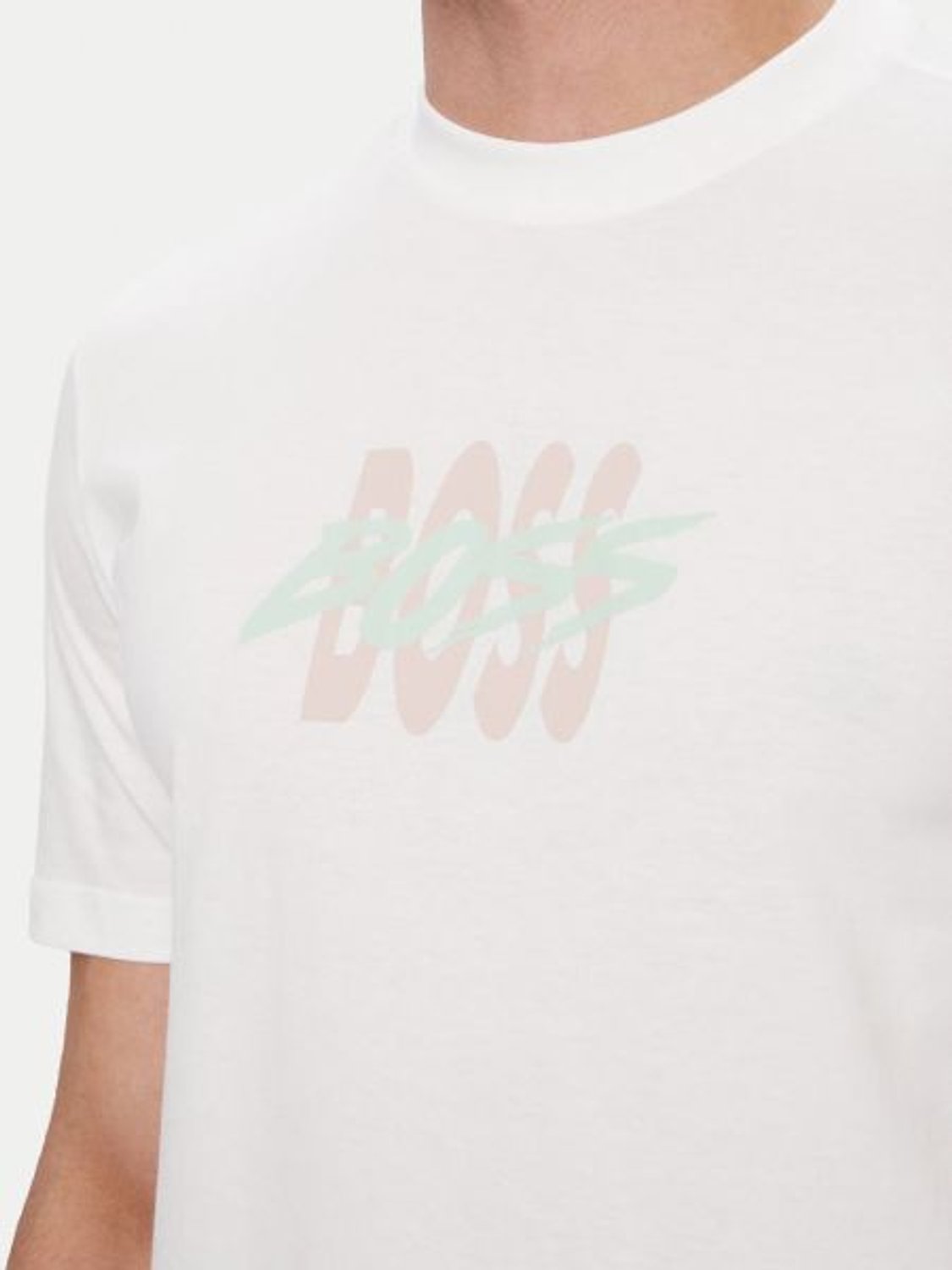 BEYAZ BASKILI ERKEK T-SHIRT