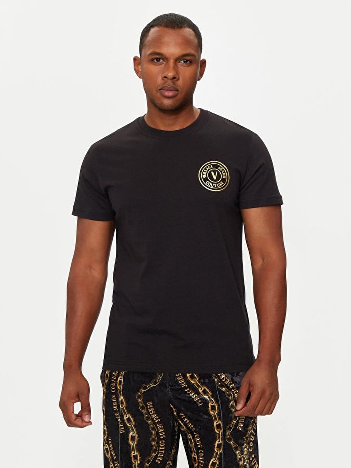 VERSACE JEANS Siyah ERKEK T SHIRT 8052019796698 JeansLab