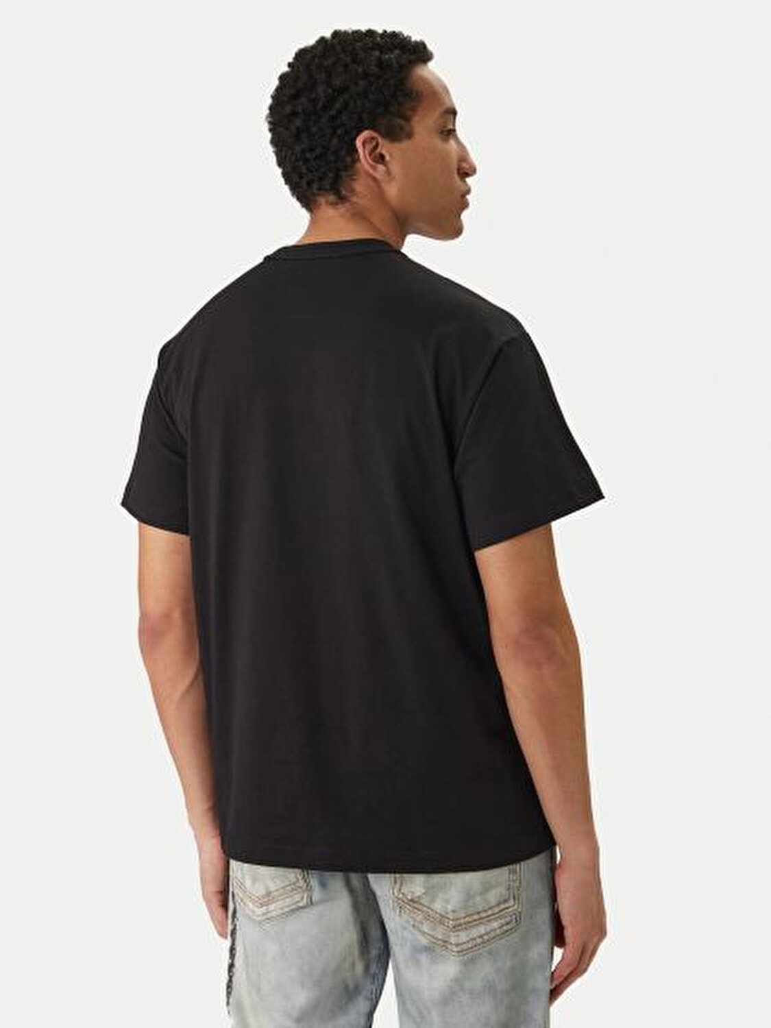 SİYAH LOGOLU ERKEK T-SHIRT