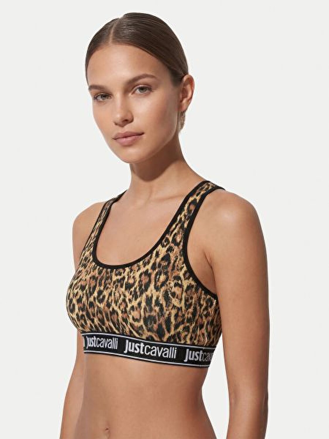 LEOPAR DESENLİ LOGOLU KADIN BRALET