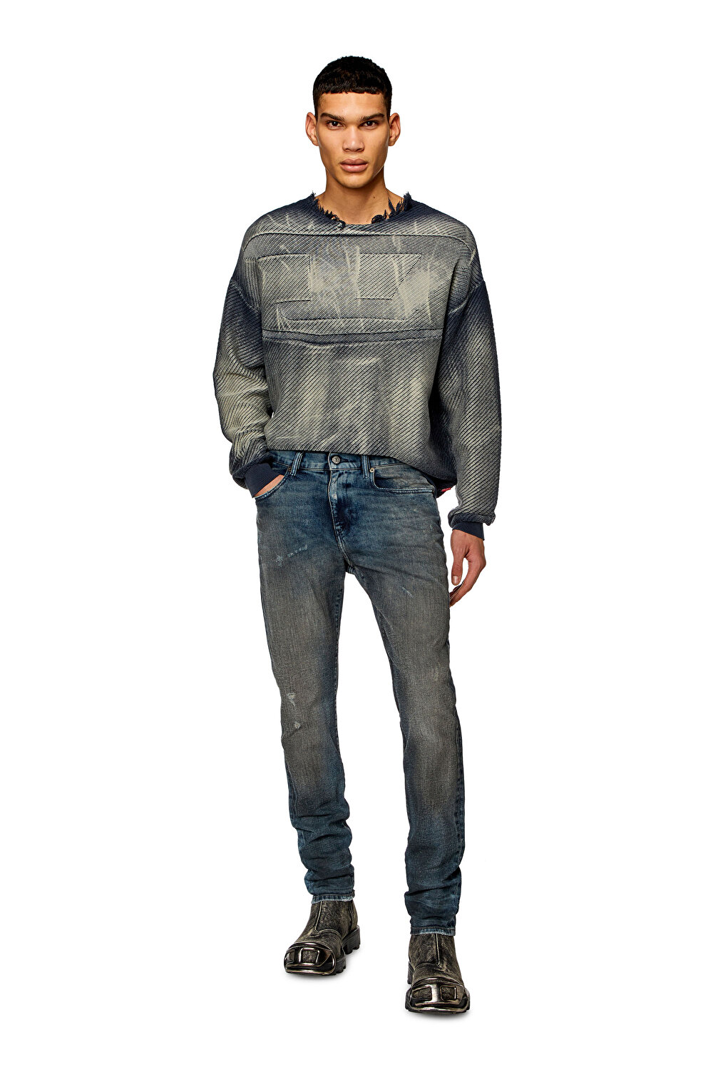 Diesel Erkek Slim Fit Mavi Jean (2019 D-STRUKT)