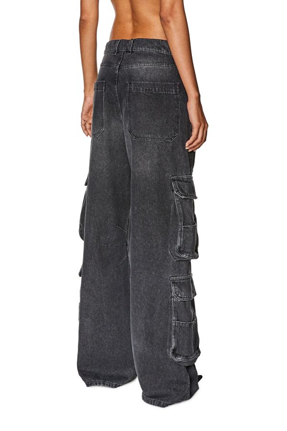 Diesel Kadın Straight Fit Antrasit Jean (D-SIRE-CARGO-S PANTALONI)