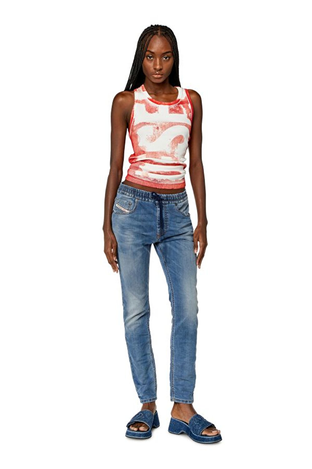 Diesel Kadın Boyfriend Fit Mavi Jean (2031 D-KRAILEY)