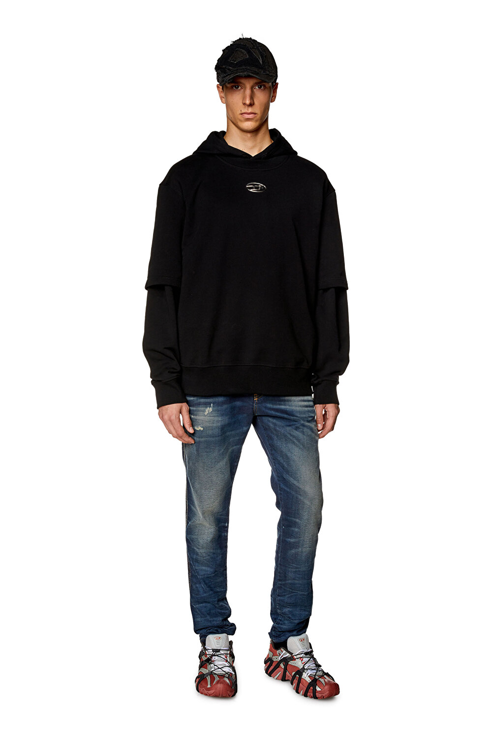 Diesel Erkek Slim Fit Mavi Jean (2060 D-STRUKT JOGG)