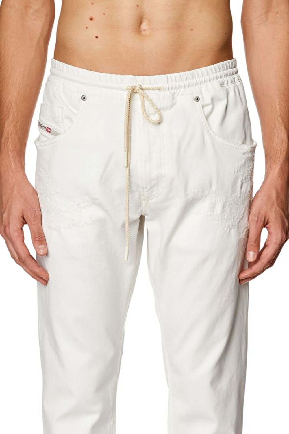 Diesel Erkek Tapered Fit Beyaz Jean (2030 D-KROOLEY JOGG)