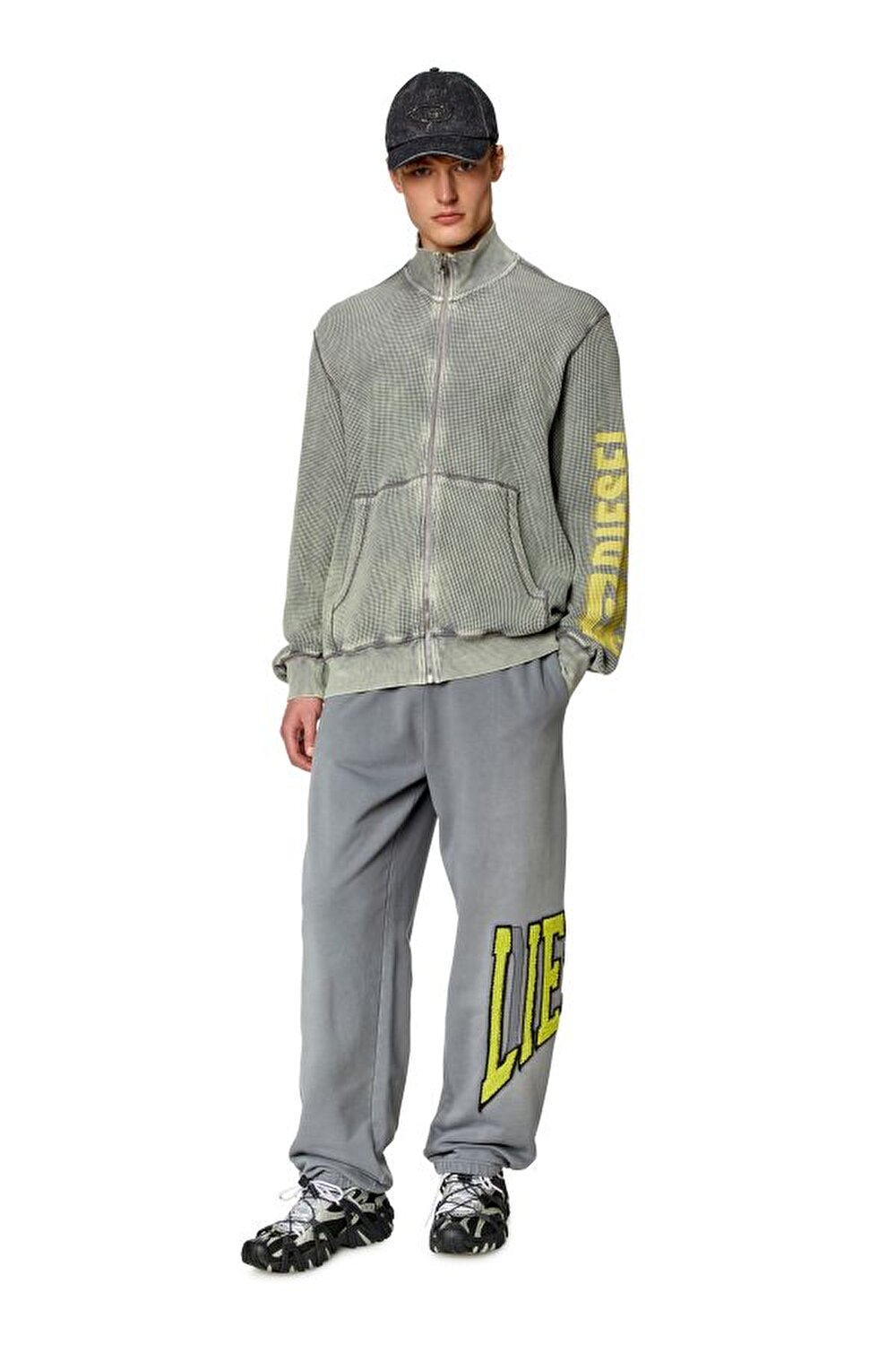 Diesel Erkek Gri Sweatshirt