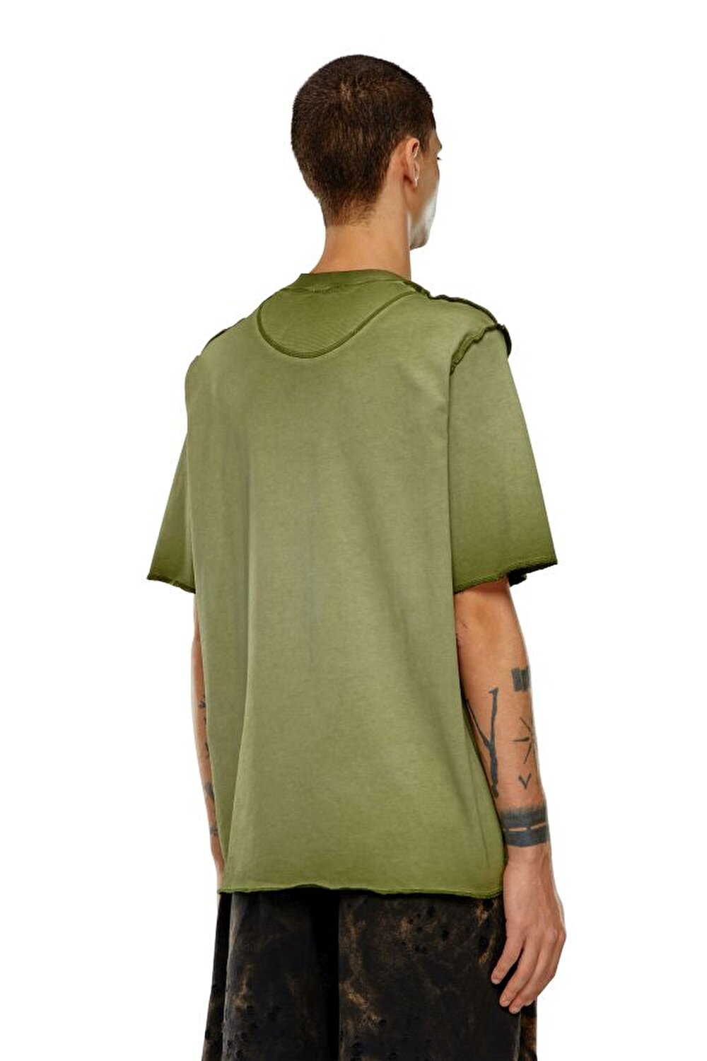 Diesel Erkek Bisiklet Yaka Haki T-Shirt