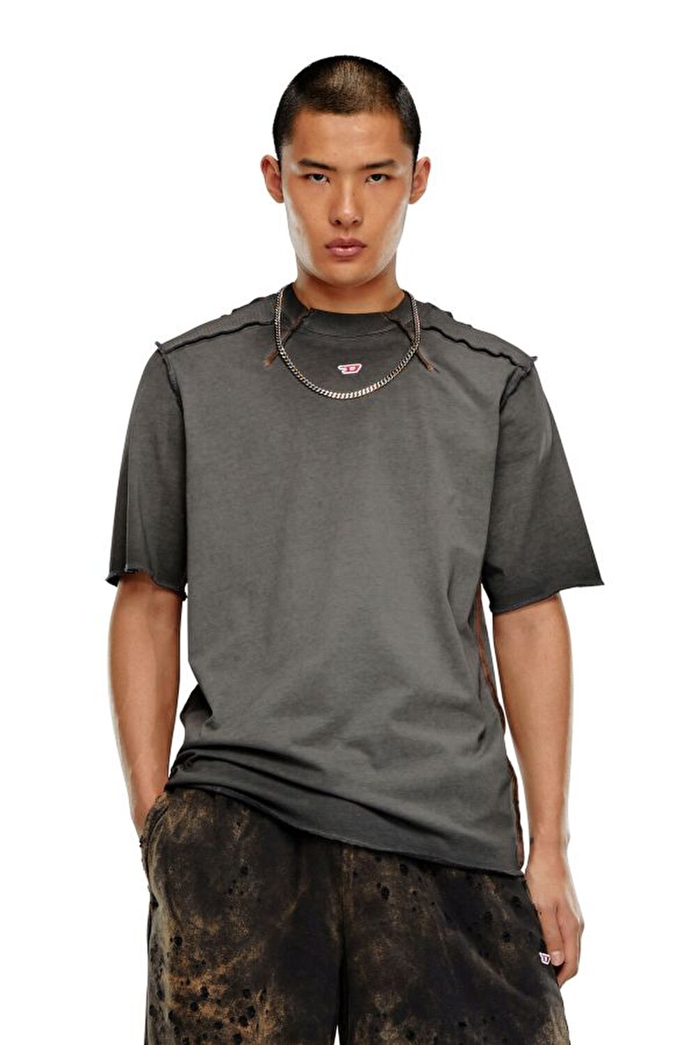 Diesel Erkek Antrasit T-Shirt