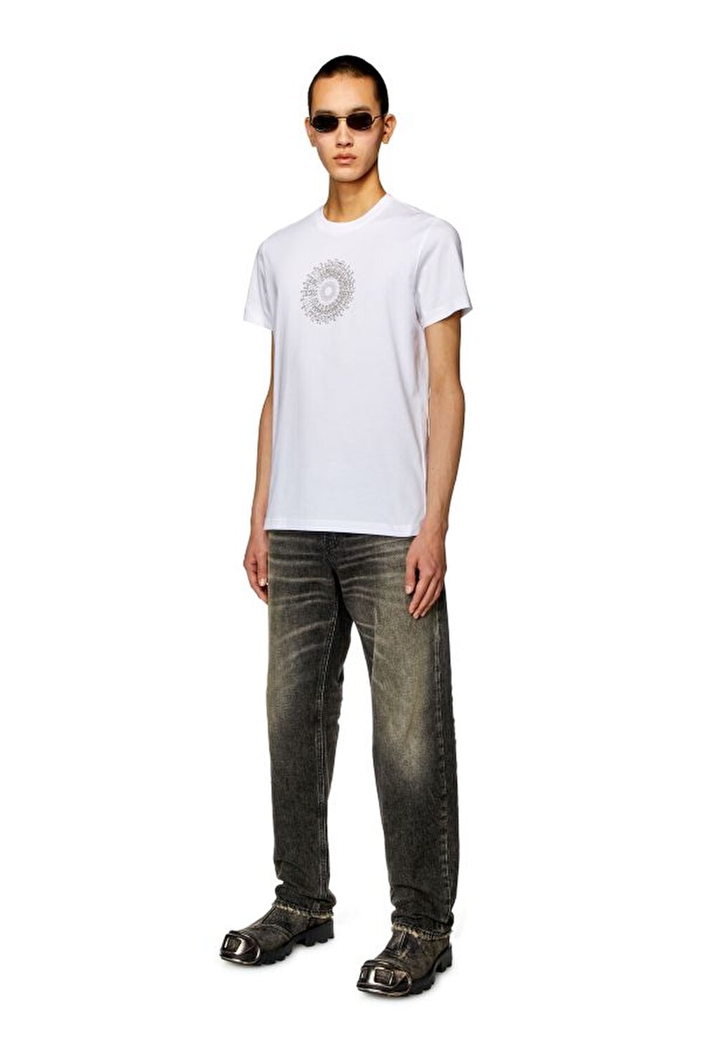 DIESEL Beyaz ERKEK Diesel Erkek T Shirt 8058992343621 JeansLab