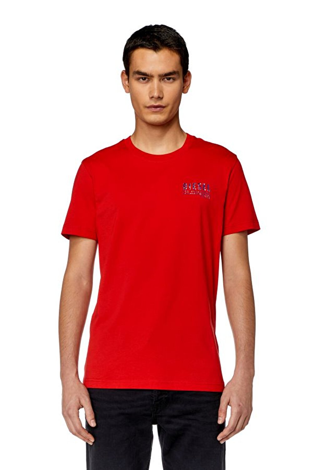 DIESEL K rm z ERKEK Diesel Erkek Bisiklet Yaka K sa Kollu T Shirt 8058992147113 JeansLab