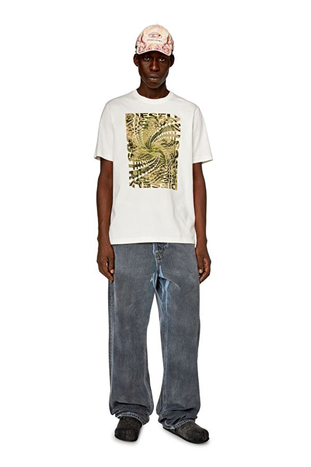 Diesel Erkek Beyaz T-Shirt