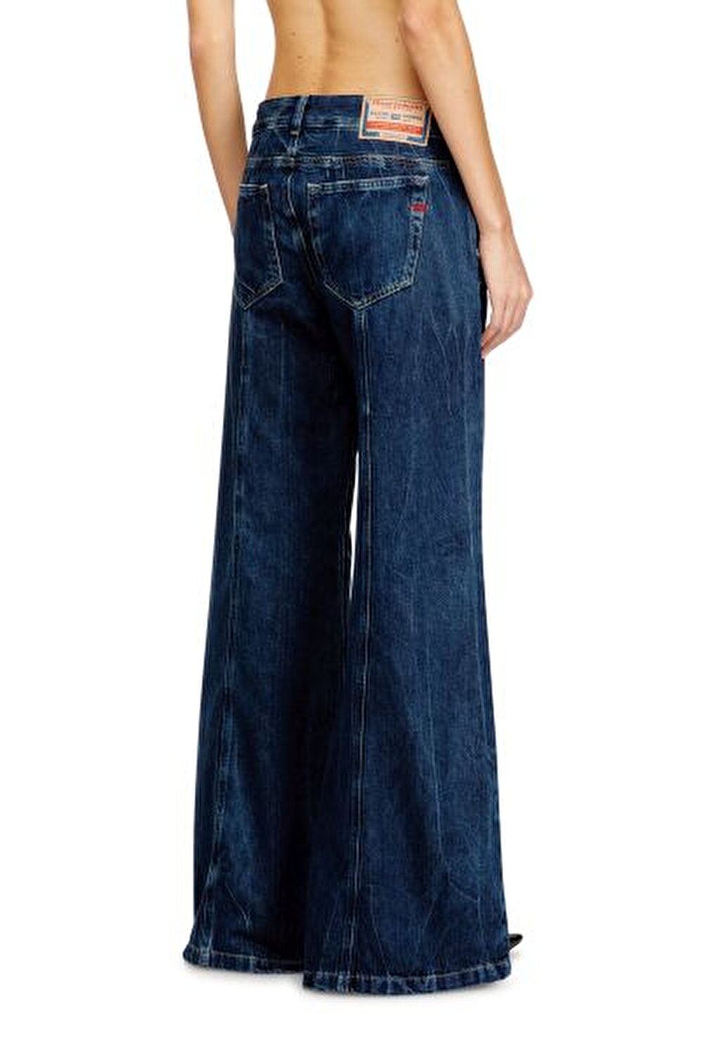 D-AKII KOYU MAVİ KADIN FLARE JEAN PANTOLON
