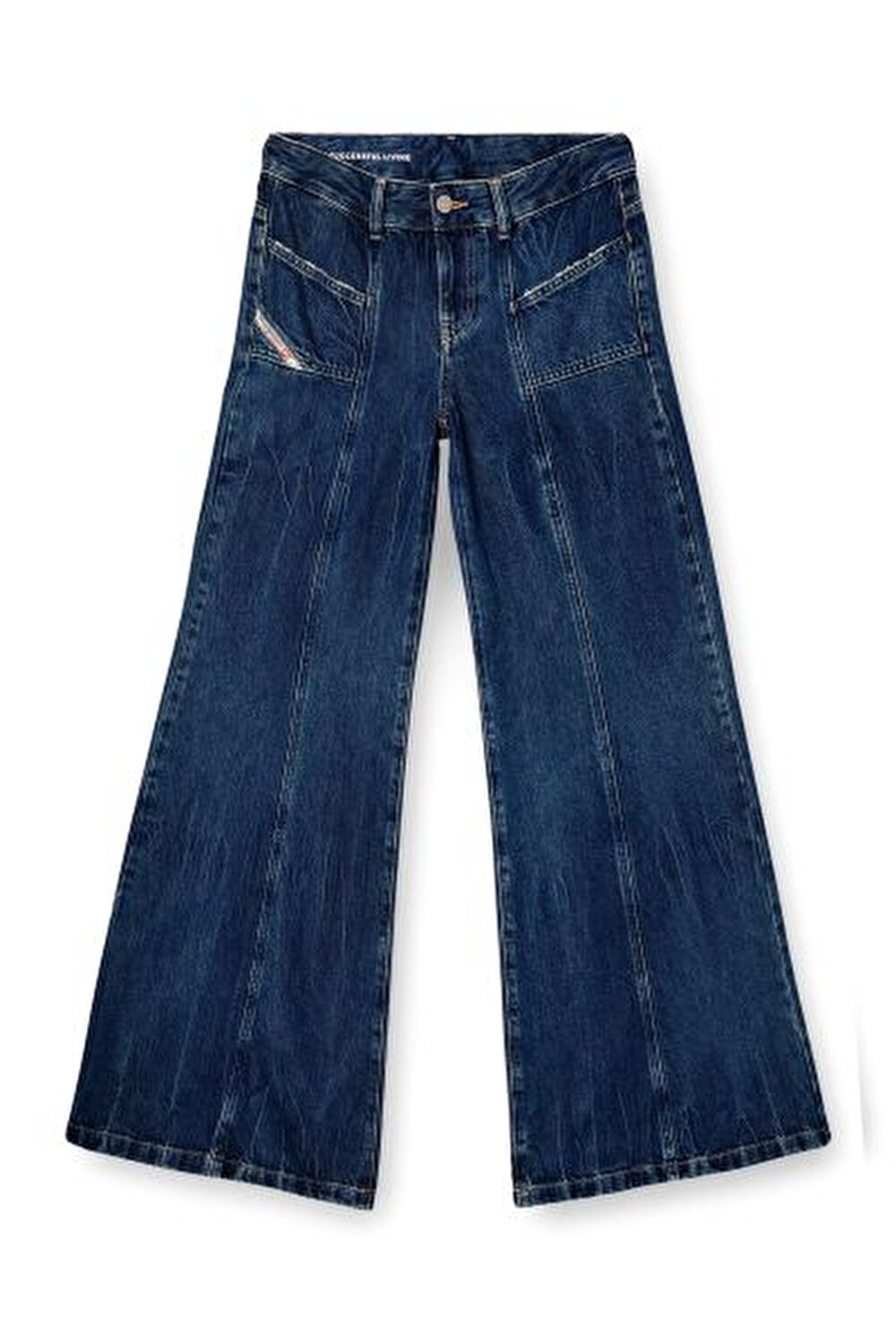D-AKII KOYU MAVİ KADIN FLARE JEAN PANTOLON