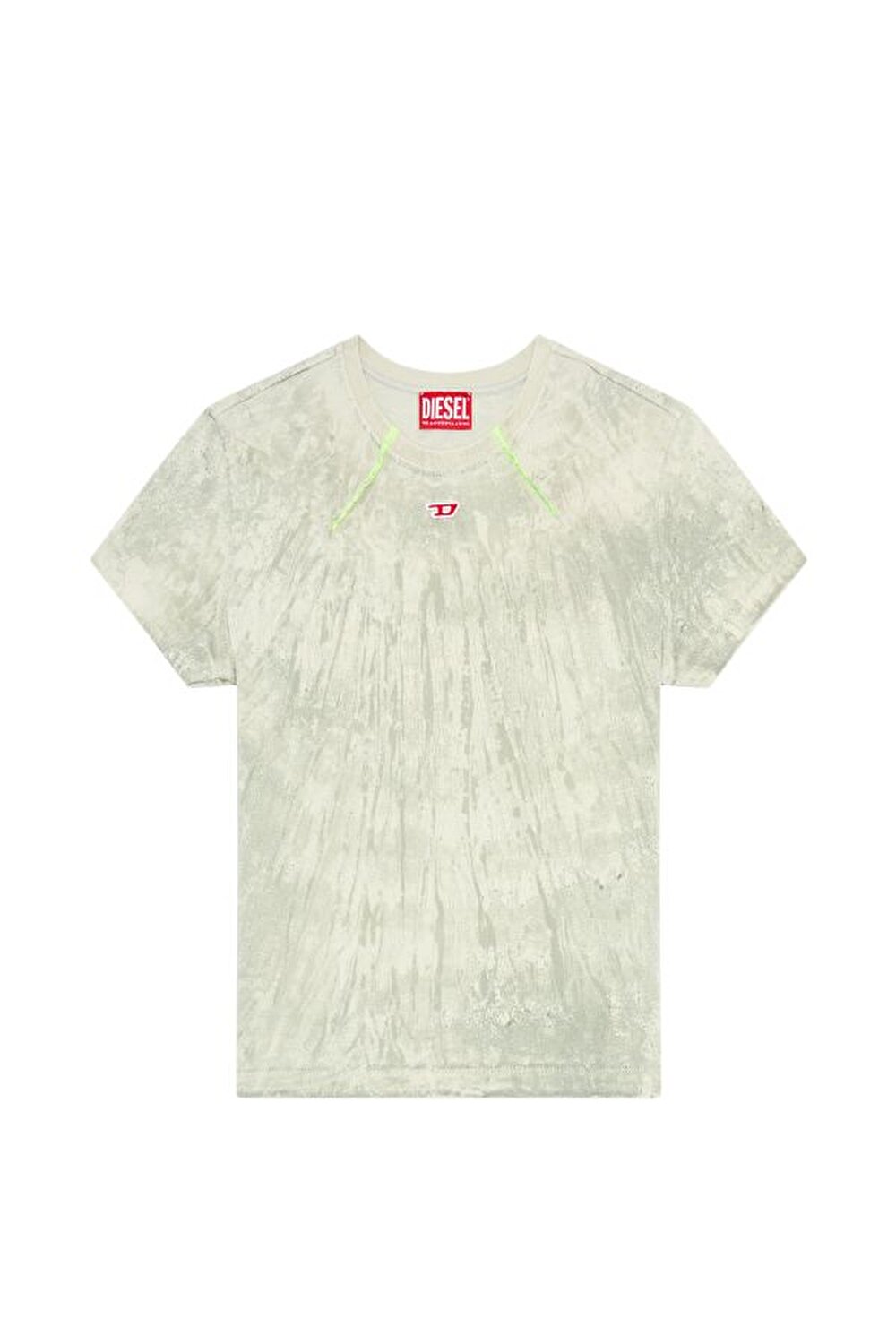 Diesel Kadın Bisiklet Yaka Beyaz T-Shirt