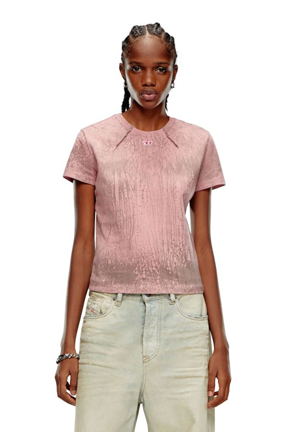 Diesel Kadın Pembe T-Shirt
