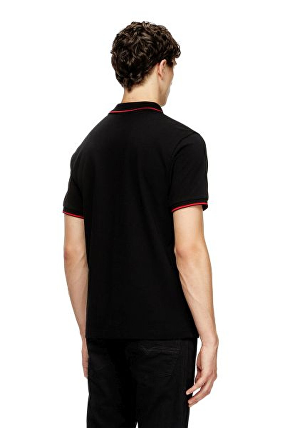 SİYAH LOGOLU ERKEK POLO T-SHIRT