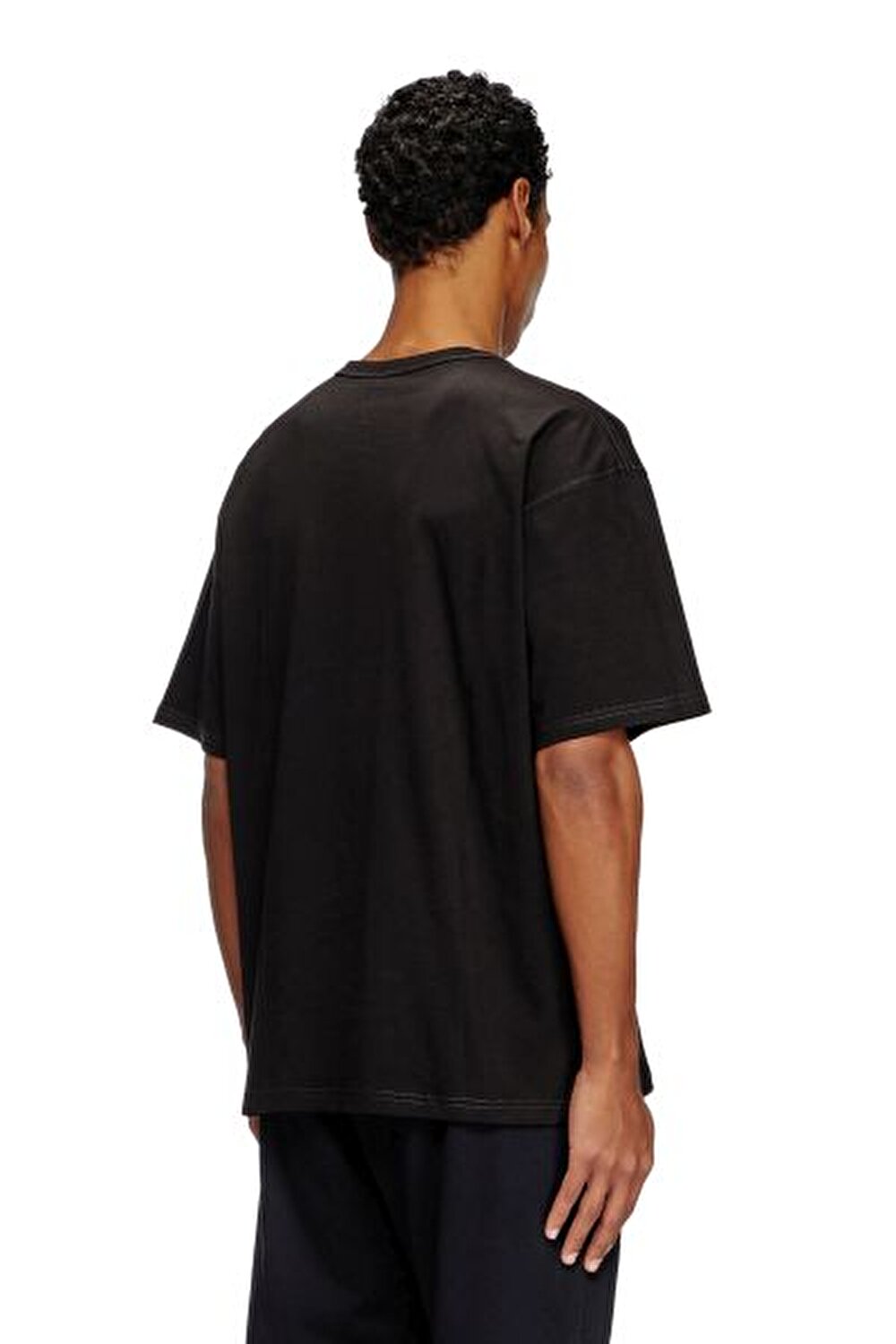 SİYAH LOGOLU ERKEK T-SHIRT