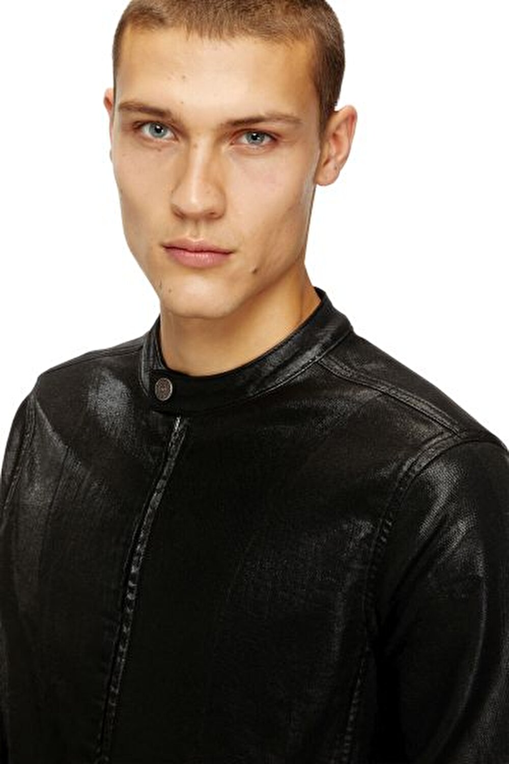 SİYAH ERKEK KAPLAMALI DENİM CEKET