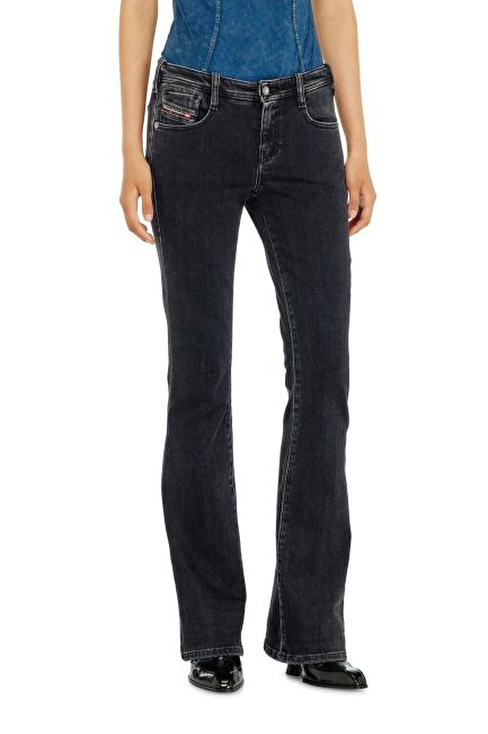 SİYAH KADIN 1969 D-EBBEY BOOTCUT JEAN PANTOLON
