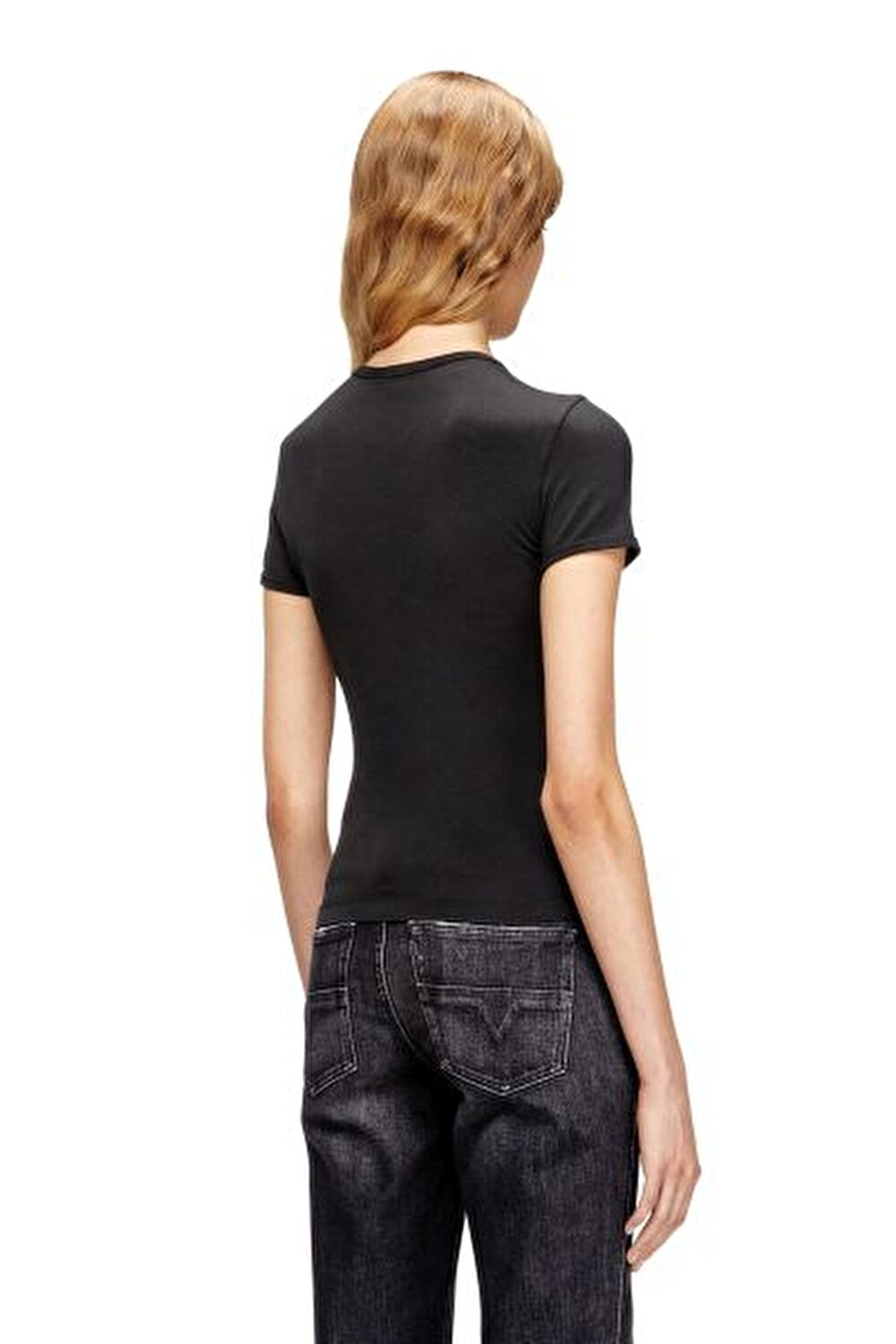 SİYAH LOGOLU KADIN T-SHIRT