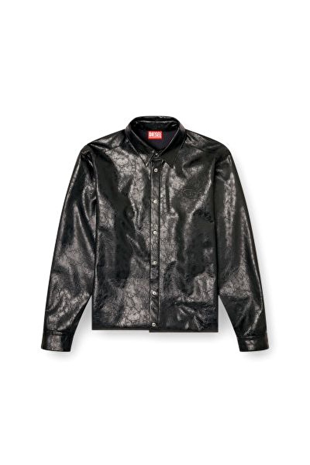 SİYAH LOGOLU ERKEK SUNİ DERİ GÖMLEK