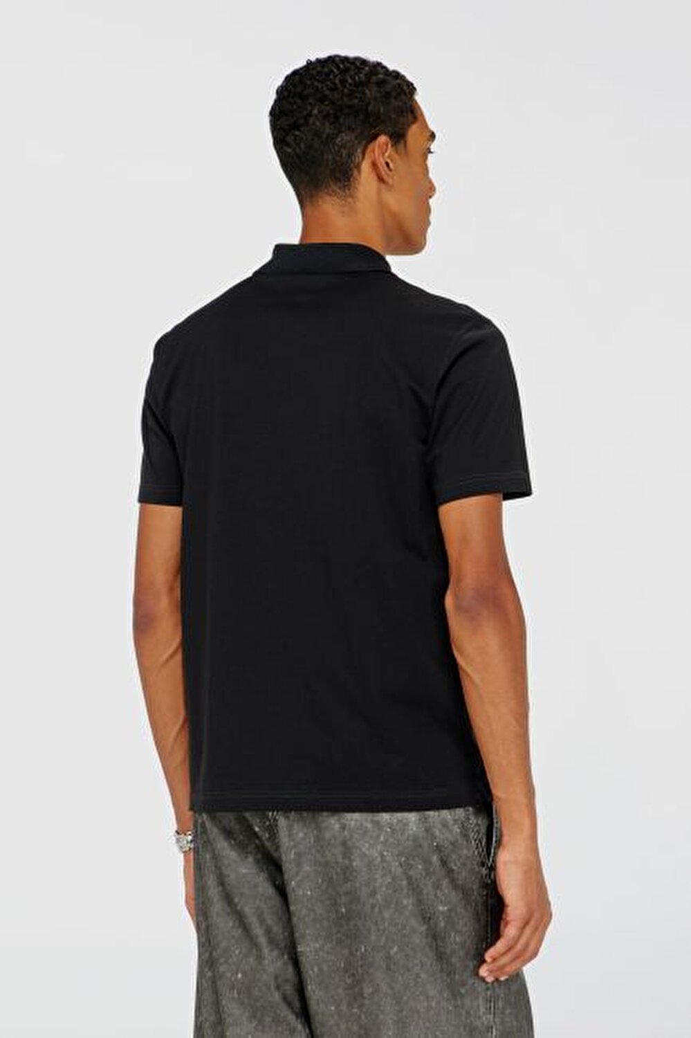 SİYAH ERKEK REGULAR POLO T-SHIRT