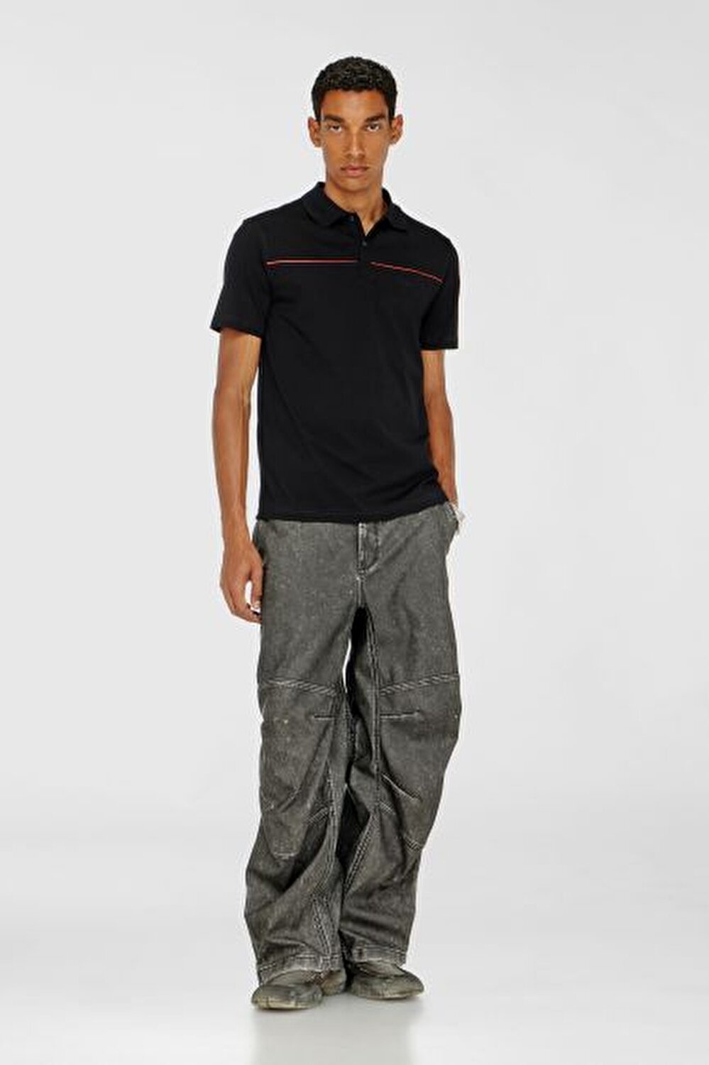 SİYAH ERKEK REGULAR POLO T-SHIRT