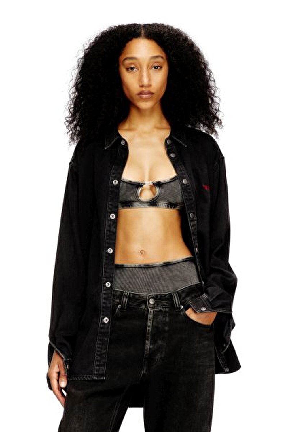 ANTRASİT METAL D LOGOLU KADIN BRALET