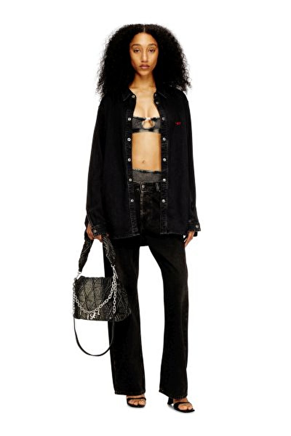 ANTRASİT METAL D LOGOLU KADIN BRALET