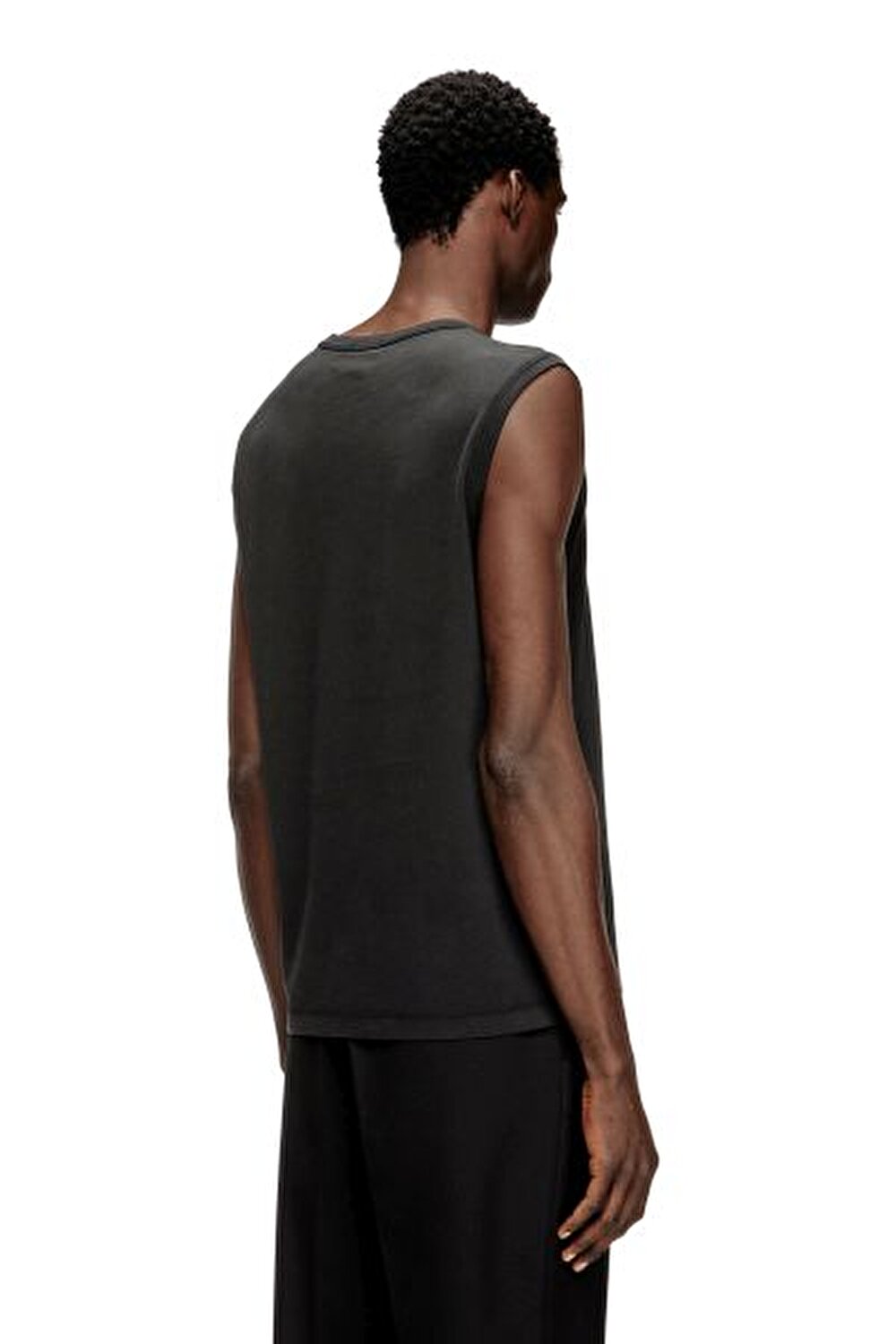 SİYAH D LOGOLU ERKEK KOLSUZ T-SHIRT