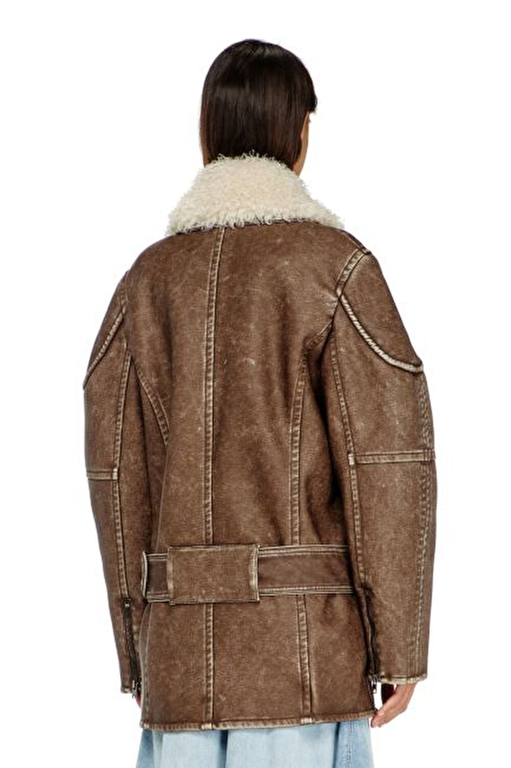 KAHVERENGİ KADIN LOGOLU MONT 