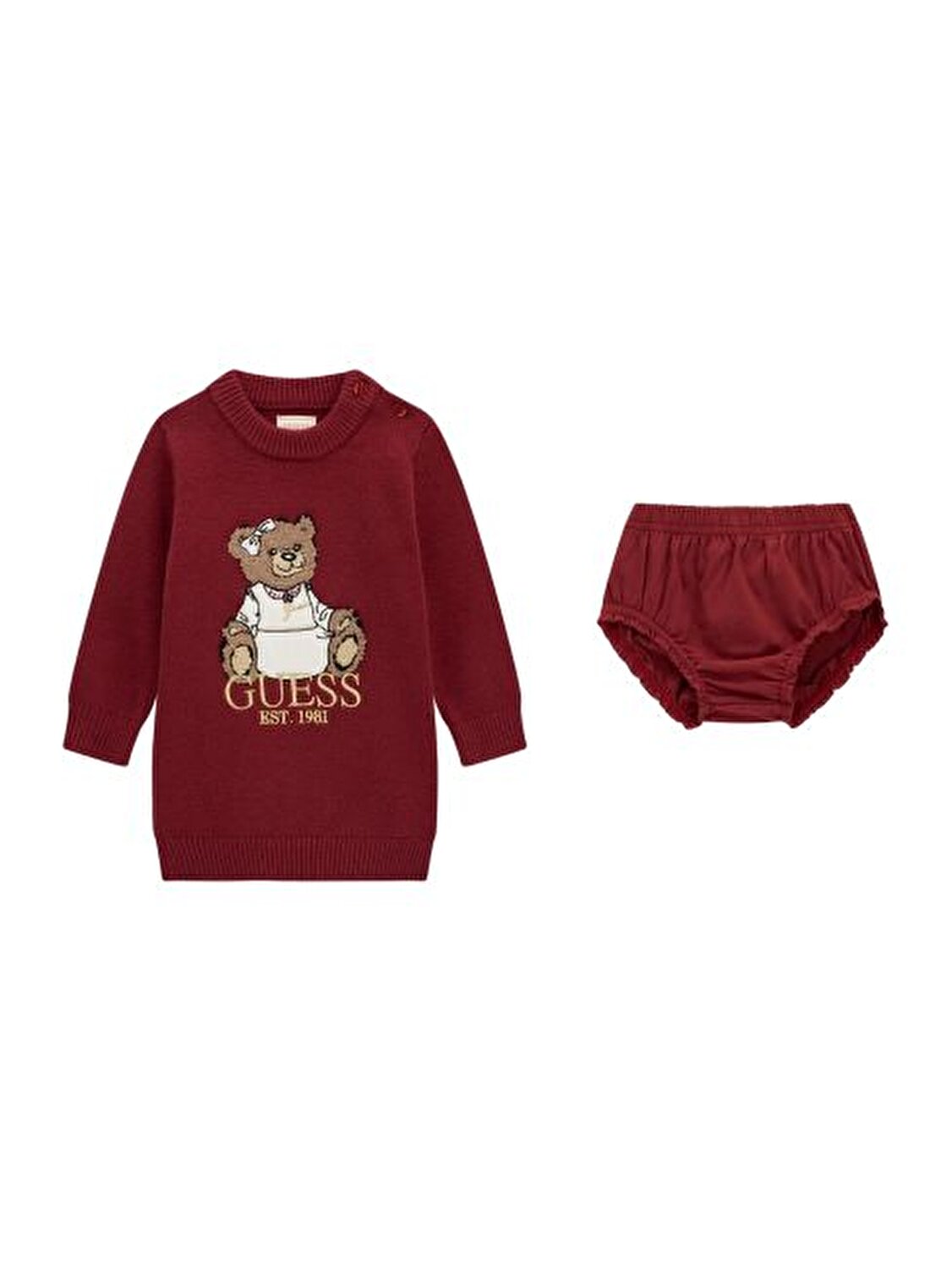 BORDO BEBEK ELBİSE