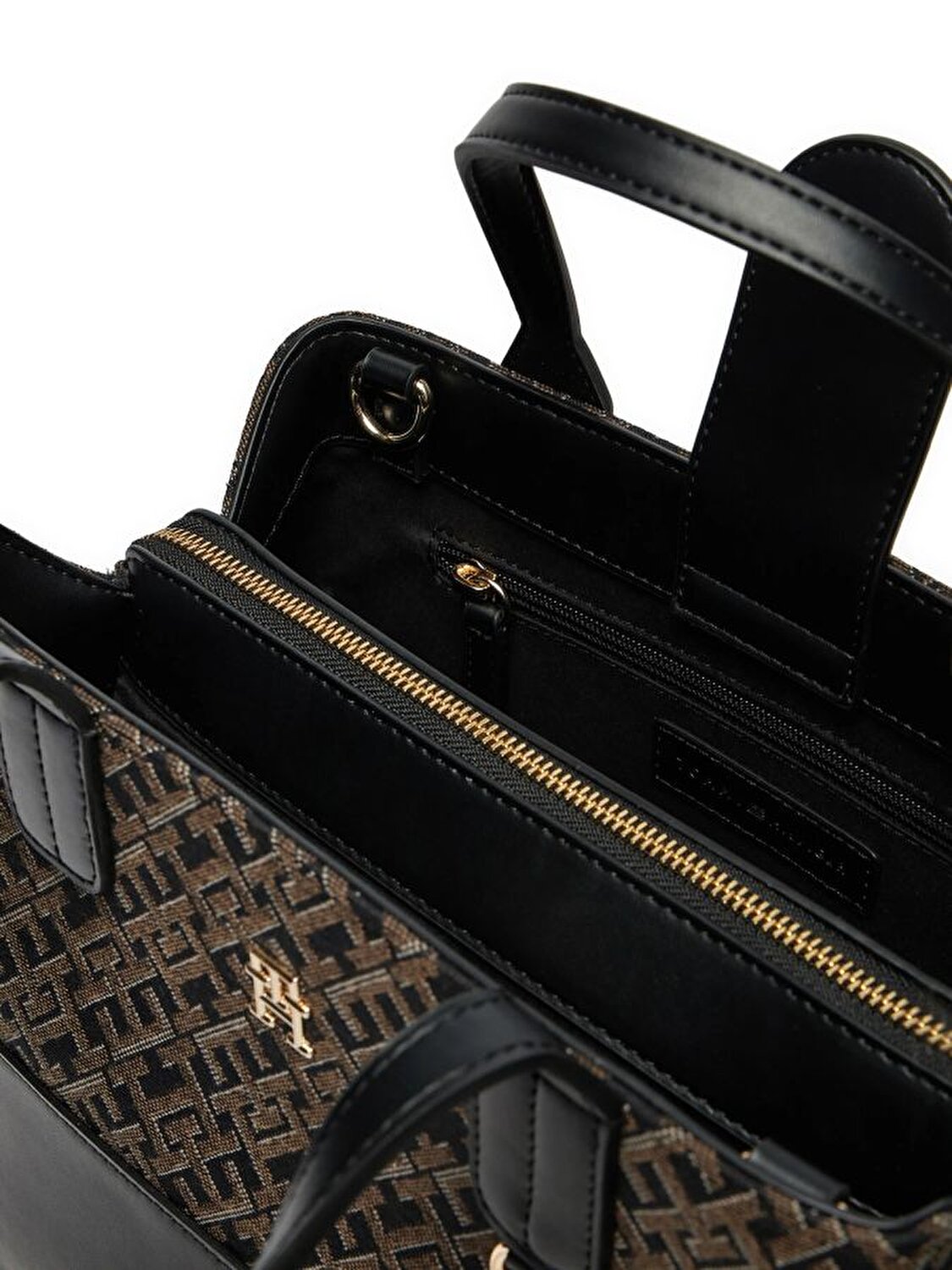 Tommy Hilfiger Siyah KADIN TH JACQUARD MED SATCHEL 8720637865002 JeansLab