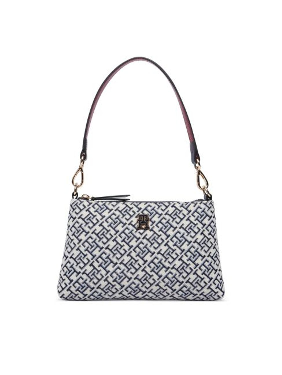 TH JACQUARD MINI LACİVERT KADIN OMUZ ÇANTASI