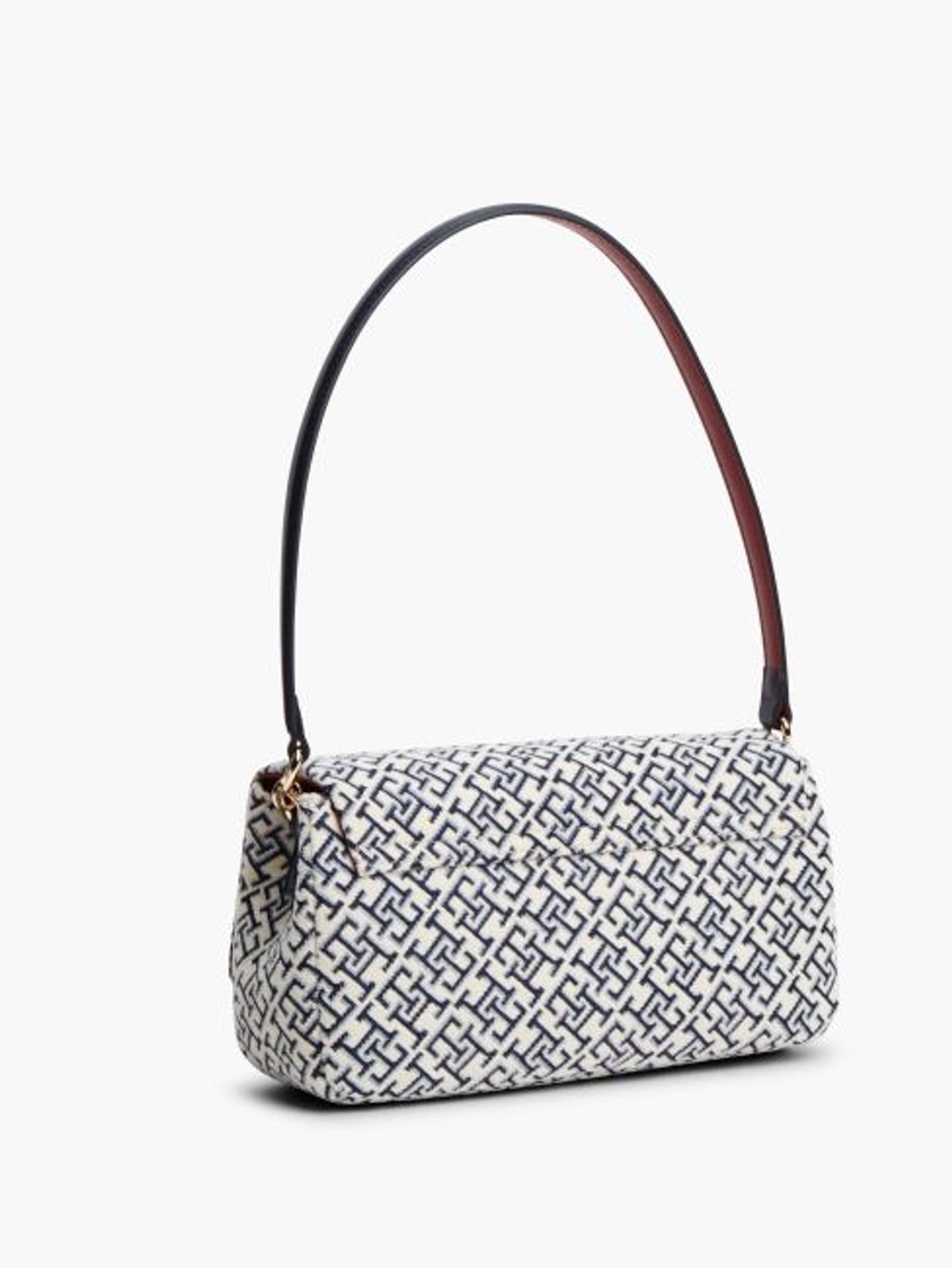 TH JACQUARD LACİVERT KADIN OMUZ ÇANTASI