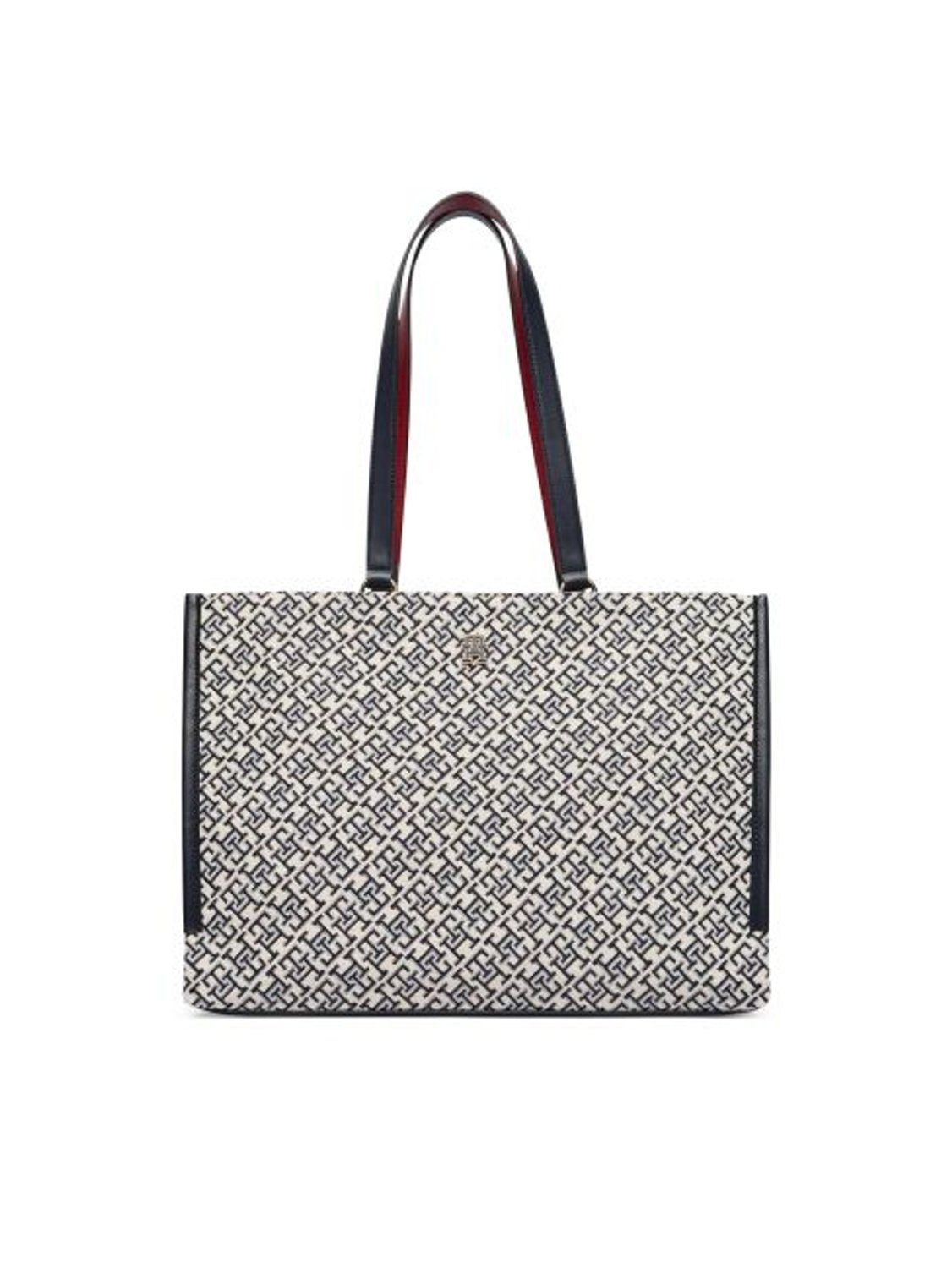 TH JACQUARD LACİVERT KADIN TOTE ÇANTA