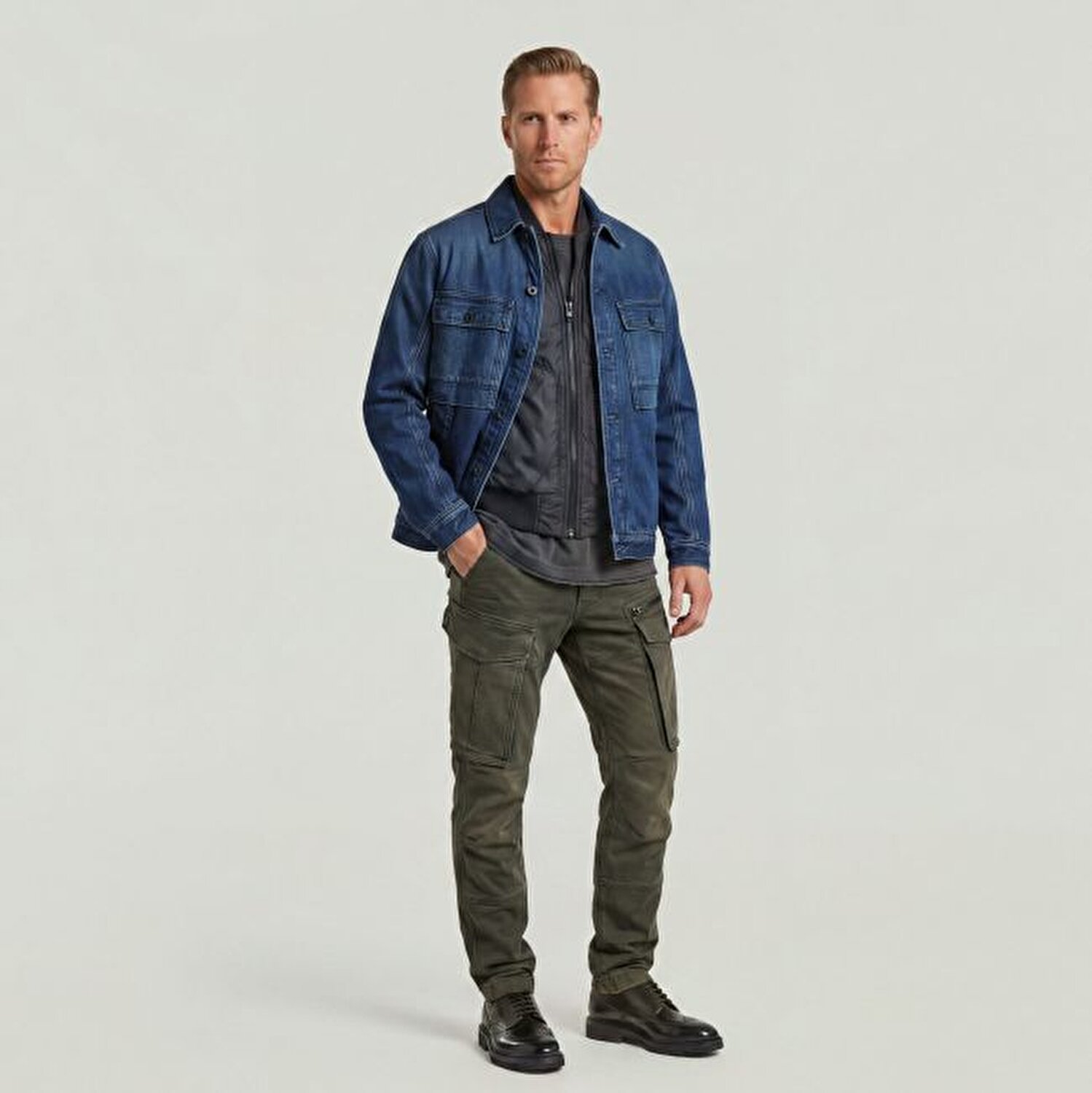 GRİ ERKEK ROVİC ZİP 3D REGULAR JEAN PANTOLON