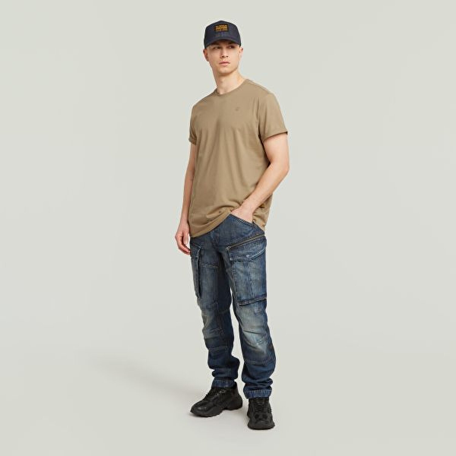 Rovic zip 3d regular tapered denim