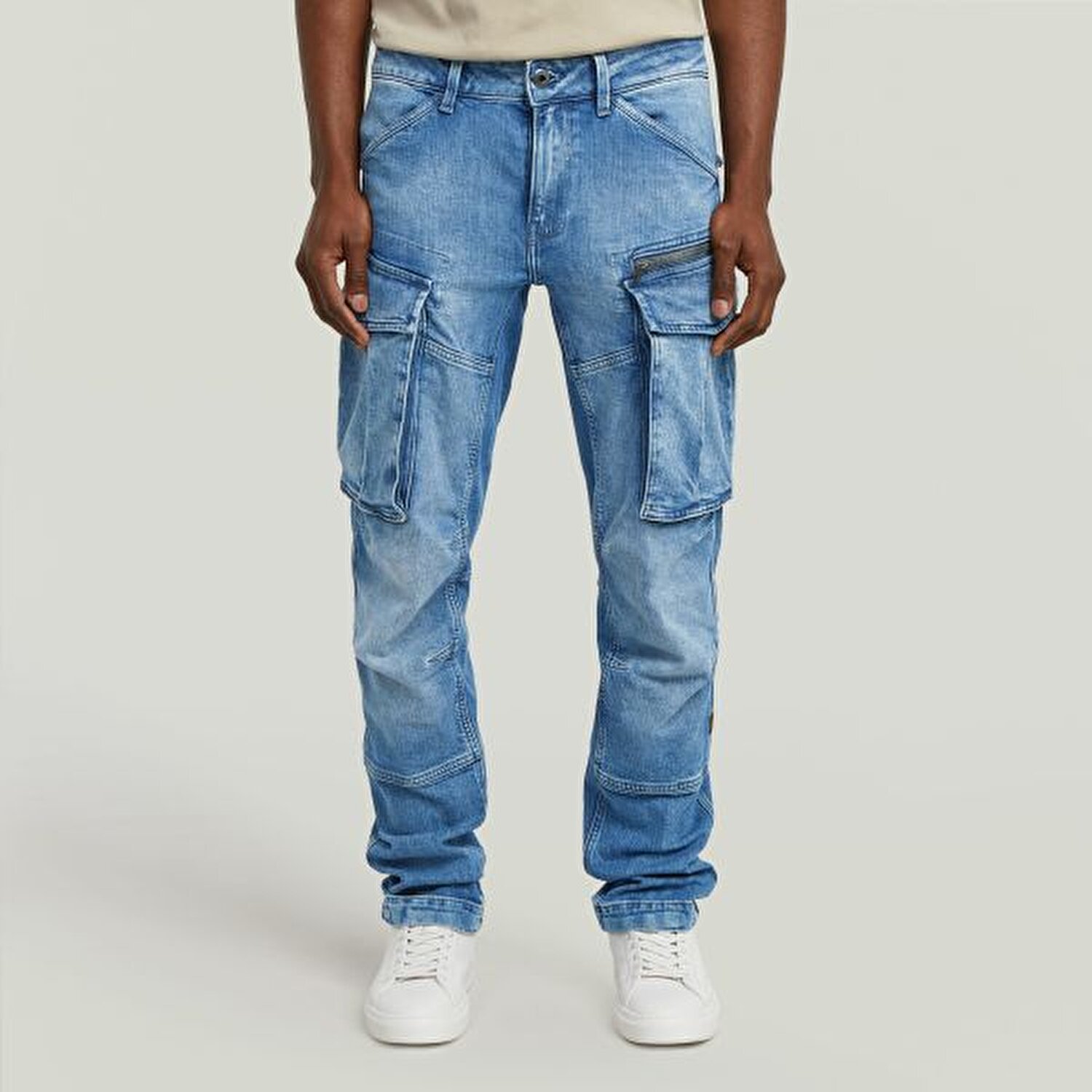 Rovic zip 3d regular tapered denim