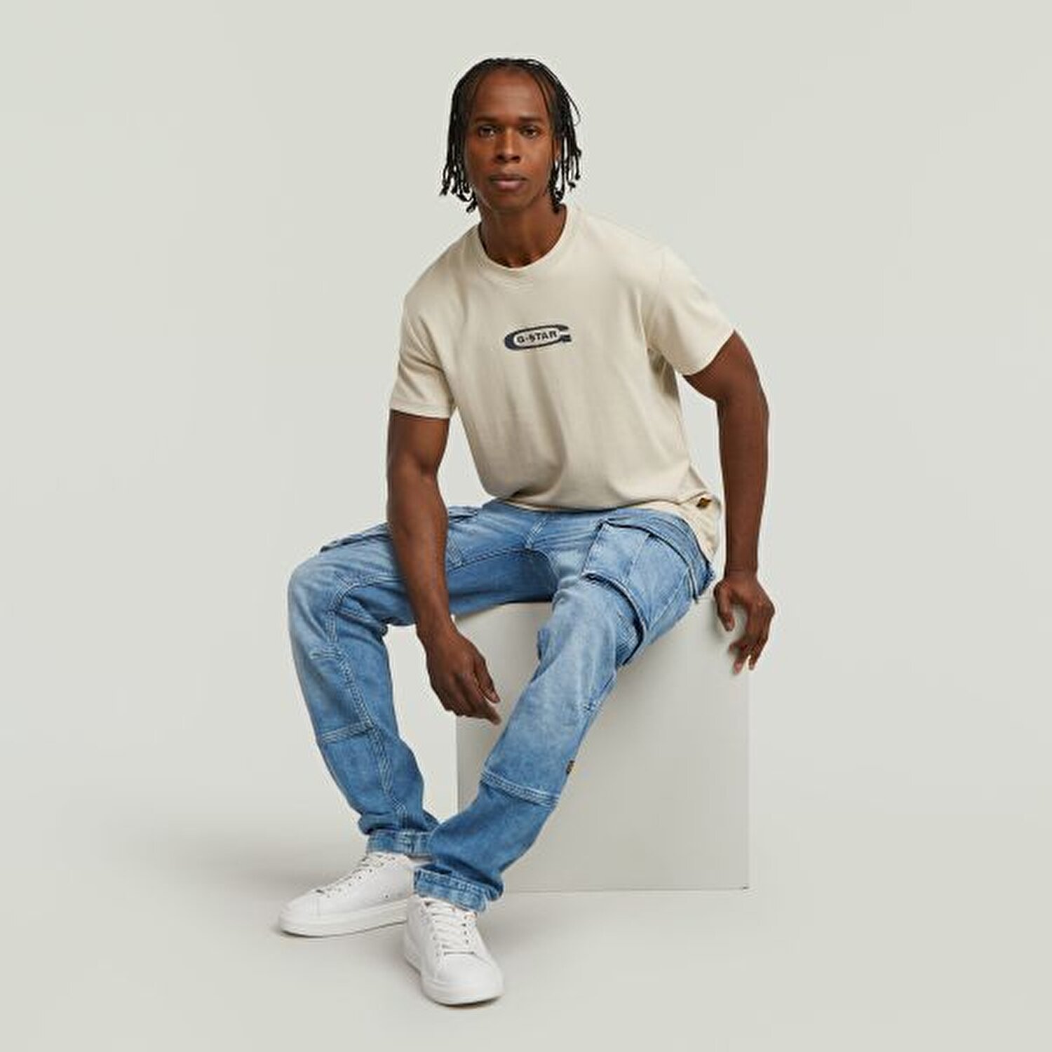Rovic zip 3d regular tapered denim